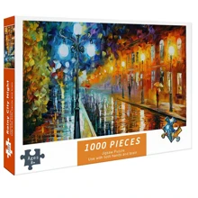 1 Box Architectural Landscape Pattern 1000pcs Jigsaw Puzzle, 50 * 70cm / 19.7 * 27.6 Inches, Puzzle Craft, Mosaic Decor Wall Art, Suitable For Beginners, Large Art Decoration, Suitable For Home, Living Room, Office Decor, Mother's Day, New Year, Easter Gift