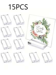 Acrylic Signing Table Seat Card Arrangement Touming Card Slot Base Postcard Wedding Card Holder Table Number Plate Holder, Clear Acrylic Card Slot Base Postcard Card Holder Wedding Card Table Number Plate Table Card Display Holder.