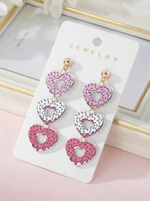 1 par de pendientes de joyería con diseño de donut colorido y dulce de acrílico, regalo lindo para mujeres, ideal para playa y vacaciones de verano