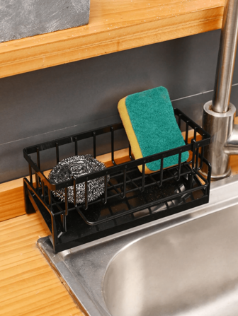 1pc ABS Plastic Kitchen Sink Stand Kitchen Sink Counter Quick Drain Sponge Stand Kitchen Sink Storage Box Automatic Drain Rag Stand Dish Towel Stand,Bag,Organizer,Storage,Kitchen