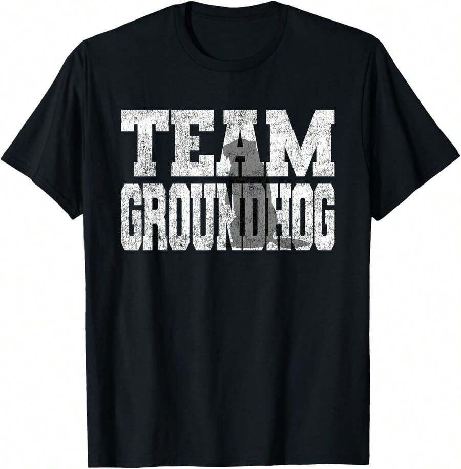 Fashion Groundhog Day T-Shirt For Women Classic Soft Birthday Gifts T-Shirts - 黑色 - 查看 1