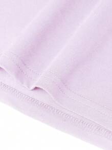 1 件青少年女孩休闲印花短袖套头 T 恤，学生舒适时尚夏季上衣