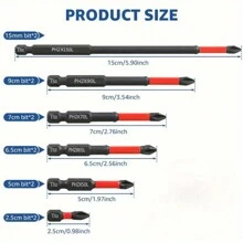 Magnetic Anti-Slip Drill Bit Set: 3/5/6 Pcs, S2 Steel, Phillips & Impact Bits For Electric & Manual Drivers, Anti-Slip Grip Magnetic Drill Bit Set