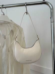 Bolso de hombro/bolso de axila versátil de unicolor para niñas - Blanco - Ver 2