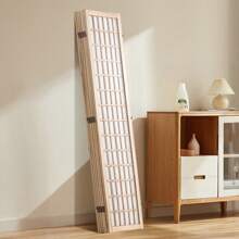 Room Dividers, 3-6 Panel Japanese Room Dividers, Indoor Wooden Folding Privacy Screens, Japanese Style Partition Portable Decorative Screens For Room Dividers Home Office Dining Room And Bedroom - 6 panels, flat surface - 查看 9