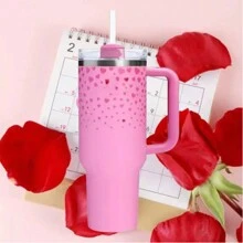 Compatible With Cup Rose Garden&Valentine's Day Gift Collaboration Stainless Steel Water Bottle Double Wall Vacuum Insulated Portable Drinking Cup Travel Iced Coffee Cup Summer Water Dispenser With Handle And Straw, Perfect For Travel, Home, Office, Summer Drinking, Ice And Hot Drinks, Gift - 40oz - View 13
