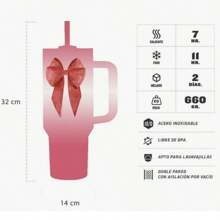 Compatible With Cup Rose Garden&Valentine's Day Gift Collaboration Stainless Steel Water Bottle Double Wall Vacuum Insulated Portable Drinking Cup Travel Iced Coffee Cup Summer Water Dispenser With Handle And Straw, Perfect For Travel, Home, Office, Summer Drinking, Ice And Hot Drinks, Gift - 40oz - View 8