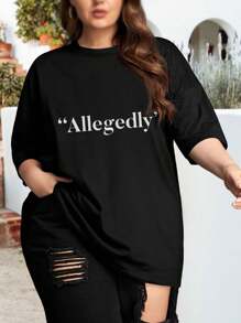 Allegedly Funny Lawyer Letterkenny Ostrich Retro Vintage Oversized Oversize Women Large Size Women's T-Shirts For Ladies