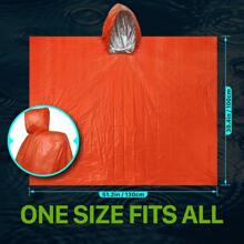 1 Stück Notfall Poncho, Mylar Raumdecke Camping Ausrüstung - behält 90% der Körperwärme Überlebenszubehör Überlebensausrüstung, Camping Bedarf Notfall Decke, wasserdichte Regenjacke, Pfeife, reflektierende Regenjacke