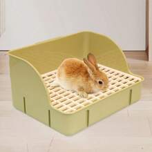 Rabbit Litter Box Pee Pan Tray Pet Toilet Corner Toilet Box Litter Pan Bunny Trainer Small Animals Chinchillas Rats