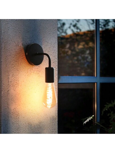 Nordic Moderne Wand Lamp Iron Zwart E27 Indoor Lighting Bedside Bedroom Bathroom Sconce Verlichting Fixture Industrial view 7