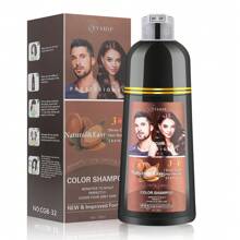 FVSHIP Unisex 500ml Black & Brown Hair Dye Shampoo, Instant 3 In 1 With Ammonia-Free Natural Ingredients For Gray Coverage In Minutes–Long Lasting, Multiple Colors Available Plant Hair Dye Haircare Mild For Men/Women - Black - View 8