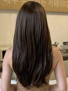 合成长直发接发 22 英寸夹式接发 V 形耐热假发 女士女孩天然接发 圣诞节热卖 - 彩色 - 查看 7