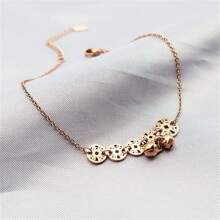 钛钢复古中国硬币脚链女款，轻巧奢华小众设计2025新中国风元素