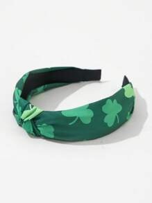 1pc St. Patrick's Day Green Clover Knot HeadBand,Hair Band ,Hair Hoop Hairband - Multicolor - View 10
