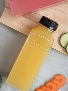 5pcs Plastic Juice Bottles With Caps, 8oz 12oz(250ml,350ml),Juice Containers With Lids For Fridge, Reusable Juicing Bottles, Smoothie Bottle, Empty Plastic Juice Bottles, Drink Containers With Lids, Empty Milk Bottles Plastic Smoothie Drink Bottles