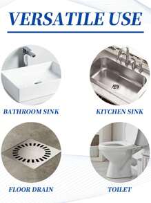 Polvo desbloqueador de drenajes - Desodoriza, desatasca, limpia y mantiene de manera efectiva los drenajes y lavabos de la cocina, inodoro y baño