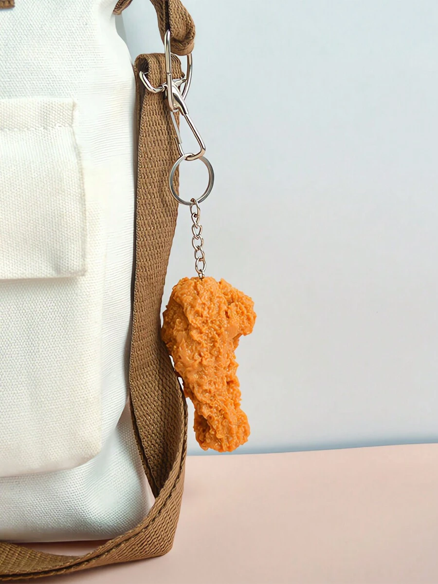 Llavero de accesorio con dije de bolas de pollo frito para bolsos, monedero, fiesta, Navidad, Día de San Valentín - un regalo ideal para adolescentes y estiloso