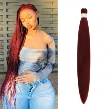 1/3/6 Packungen schwarze Flechthaar Vorstrekbare Knotless Kanekalon Box Zöpfe Haar zum Flechten, vorgestreckte lange gerade synthetische Flechthaarverlängerungen für Knotless Zöpfe