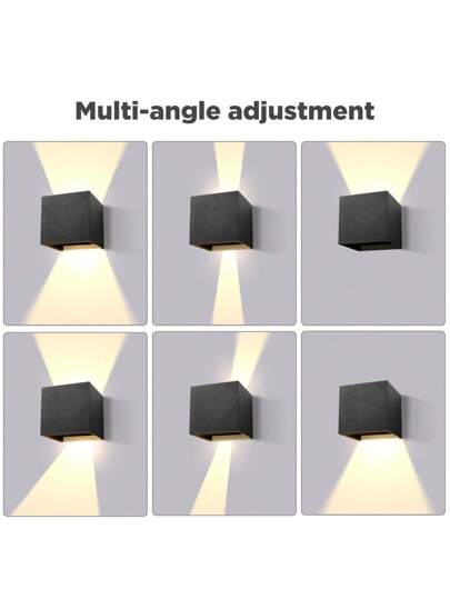 CANMEIJIA Rectangular Wand Lamp Fixture, Home 3D Light, Indoor/Outdoor, Aluminum/Plastic, Waterproof IP65 Outdoor/IP33 Indoor, Balcony/Stairs/Street/Indoor/Garden/Living Room/Bathroom/Kitchen/Bedroom/Corridor/Hallway, Select Material Based On Needs view 4