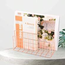 Estante de almacenamiento de escritorio de hierro minimalista, organizador de mesa, estante para documentos y libros, estante de almacenamiento multifuncional