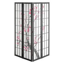 Room Dividers, 3-6 Panel Japanese Room Dividers, Indoor Wooden Folding Privacy Screens, Japanese Style Partition Portable Decorative Screens For Room Dividers Home Office Dining Room And Bedroom - 4 panels, diamond pattern - 查看 8