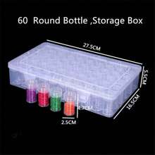 1 Stück Diamant-Malerei Strass Aufbewahrungsflasche, transparente runde Flasche für DIY Perlen, Nagelkunst Strass Organizer Box