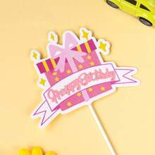 10 piezas Decoraciones para pastel arcoíris de "Feliz cumpleaños", decoraciones de papel para pastel de boda, set de cupcakes, sin electricidad, sin plumas, decoración para hornear