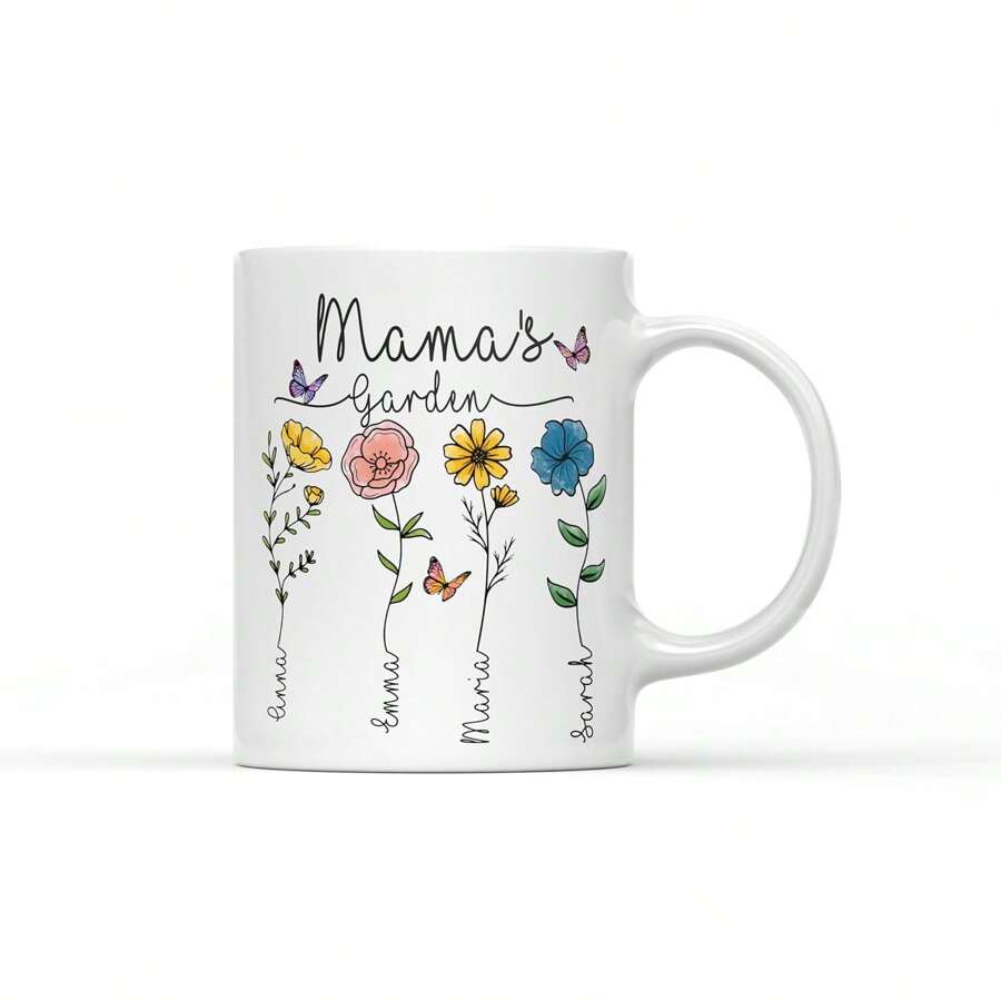 Mom Mug Funny Mug Custom Mom's Garden Mug, Mothers Day Gift, Gift For Mom, 11oz Mothers Day Mug, Mom Gift, Birth Month Flower, Personalized Birth Month Flower, Christmas Mom Mug, Christmas Mama Gift - default - View 1