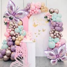 159 unid. globos de látex morado, blanco, rojo, rosa y decoraciones con mariposas, adecuados para cumpleaños, bodas, despedidas de soltera, graduaciones, aniversarios, verano, spa, Año Nuevo, San Valentín, Navidad, fiestas temáticas, fondos, decoraciones del hogar - multicolor - Ver 15