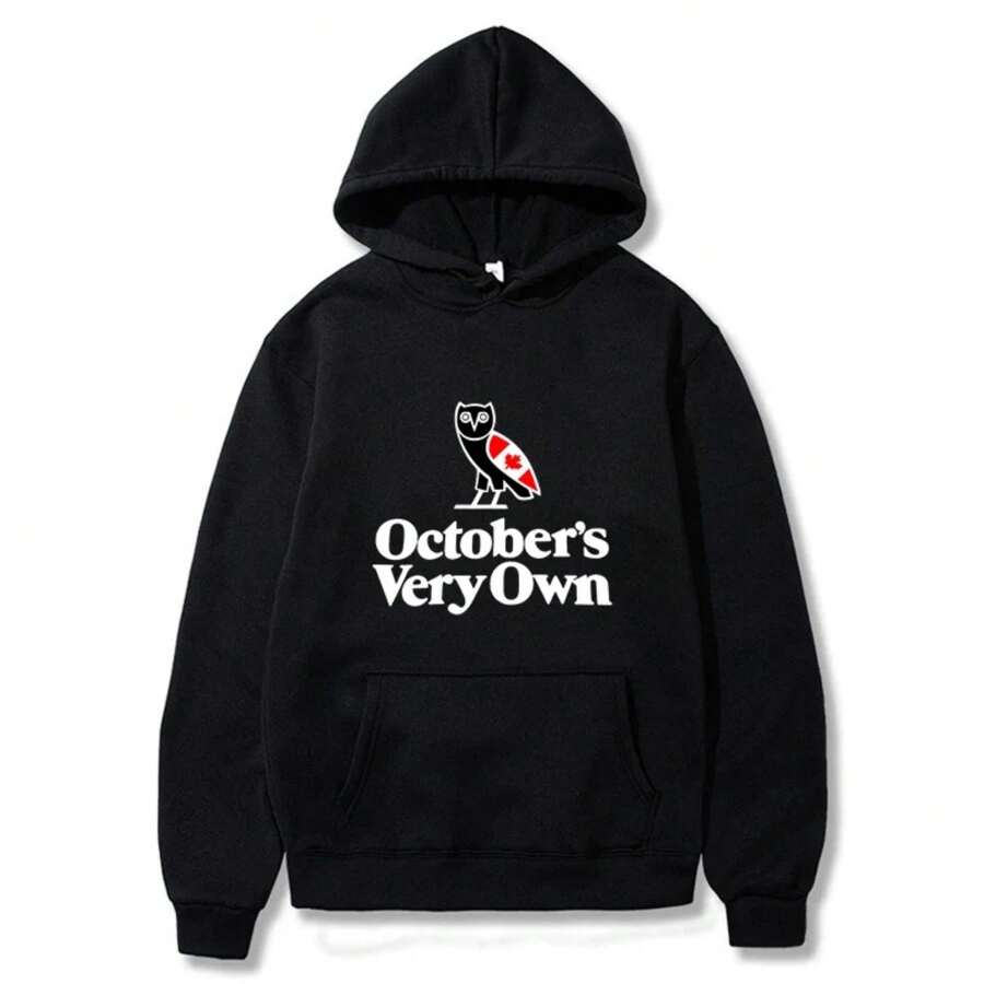 OVO Canada Heritage Hoodies Men Fashion October's Very Own Printed Sweatshirts Women Casual Harajuku Streetwear Hoody Pullovers - 黑色 - 查看 1