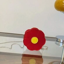Modna swobodna PU dziewczęca śliczna kwiatowa torba na ramię typu crossbody, mała mała kopertówka portfel
