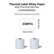 Impressora de Etiquetas M110 Papel Térmico Autoadesivo, Compatível com E210/P50/PT-260 Phomemo M110 M220 M200 Máquina para Código de Barras/Endereço/Logotipo/Negócios/Etiqueta para Casa