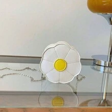 Modna swobodna PU dziewczęca śliczna kwiatowa torba na ramię typu crossbody, mała mała kopertówka portfel