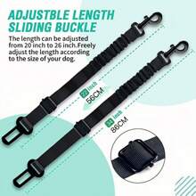 1 pieza Cinturón de seguridad retráctil para perros, correa de seguridad para mascotas de nailon ajustable para automóvil, cinturón de seguridad para vehículos de perros de alta resistencia y elástico