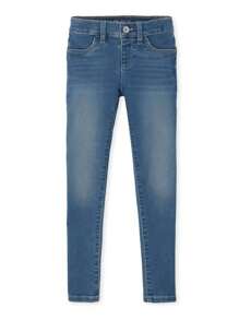 The Children's PLACE Girls Medium Wash Knit Denim Jeggings - Plus - REFLECTBLUE WSH - View 3