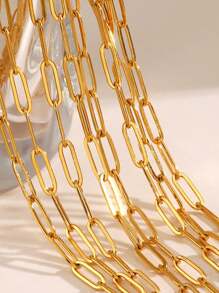 MECYLIFE 1pc Minimalist Stainless Steel Cross Chain Choker Necklace, Suitable For Women