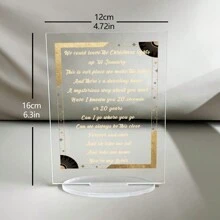 1 pezzo Supporto espositivo personalizzato in acrilico con foto e testo, include forme rotonde, rettangolari, quadrate, a cuore, con base, forniture di alta qualità per matrimoni, San Valentino, coppie, Festa del Papà, foto di animali domestici, numero del tavolo del matrimonio, menu del tavolo del ristorante, multifunzionale, anti-muffa, decorativo, riutilizzabile, raffinato, elegante, di alta qualità, adorabile, moderno, personalizzato, unico, per anniversari, per compleanni, per festa della casa, per laurea, cucina, sala da pranzo, camera da letto, ufficio, soggiorno, casa, giardino, sala da tè