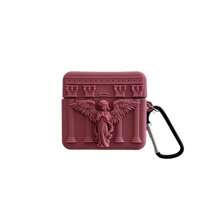 Vintage Angel Design AirPods Case With Keychain, Elegant Protective Cover Compatible With Airpods 1/2/3/AirPods Pro/AirPods Pro2, Perfect Gift For Women