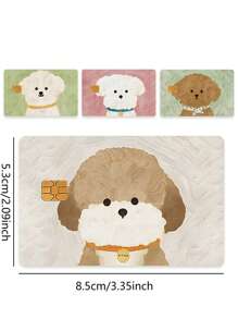 1 件可爱卡通小狗信用卡贴纸，耐用 PVC 保护套，适用于借记卡/信用卡，创意皮肤艺术贴纸装饰，适用于信用卡、银行卡、交通卡，独特的礼品配件，返校，学校用品