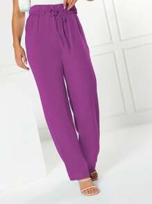 K&K FASHION Women Pants - 紫色 - 查看 3