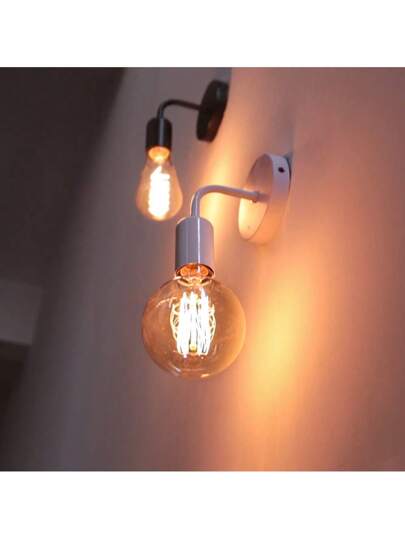 Nordic Moderne Wand Lamp Iron Zwart E27 Indoor Lighting Bedside Bedroom Bathroom Sconce Verlichting Fixture Industrial view 3