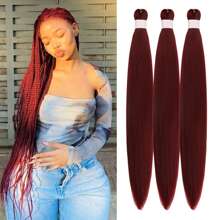 1/3/6 Packungen schwarze Flechthaar Vorstrekbare Knotless Kanekalon Box Zöpfe Haar zum Flechten, vorgestreckte lange gerade synthetische Flechthaarverlängerungen für Knotless Zöpfe