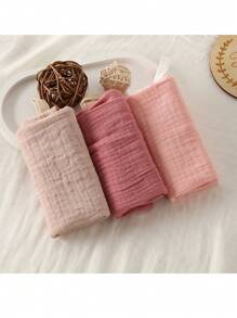 Baby Bibs 4 Layers Gauze Soft Facial Wash Cloth Small Square Handkerchief, Newborn Nursing