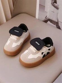 1 Pair New Contrast Color Fashionable Casual Sports Shoes, Soft Sole Anti-Slip Lightweight Breathable Toddler Shoes, Suitable For Gatherings, Daily Wear, All Seasons Year-Round
