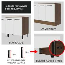 Complete Modular Corner Kitchen Madesa 479cm Agata 01 - Brown and White - View 8