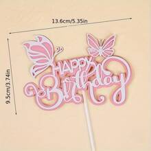 10 piezas Decoraciones para pastel arcoíris de "Feliz cumpleaños", decoraciones de papel para pastel de boda, set de cupcakes, sin electricidad, sin plumas, decoración para hornear