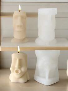 1pc Nordic Abstract Candle Mold DIY Creative Handmade Soap, Aroma Stone Silicone Mold