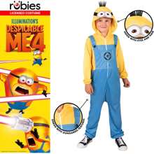 4 Child Costume - Perfect Minions Costume For Gru Fans - Official Universal License -    4 Costume - Perfect For Parties And Carnival - Easy To Put On And Take Off Comfortable And Light Fabric - FREE Shipping ✅ 24/48h Delivery To Spain (Peninsula) - Multicolor - View 3