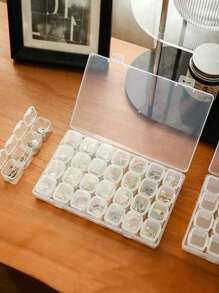 1pc Multi-Layer Rotating Storage Box, Jewelry Box, Desktop Organizer, Suitable For Organizing Earrings, Bracelets, Necklaces, Rings, Watches, Accessories, Hairpieces, Lipsticks And Cosmetics On Bedroom Vanity. Can Also Be Used As Product Display Box And Rack.